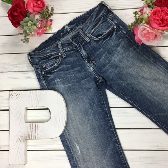 7 For All Mankind Dojo Jeans Cropped - Picture 1 of 8